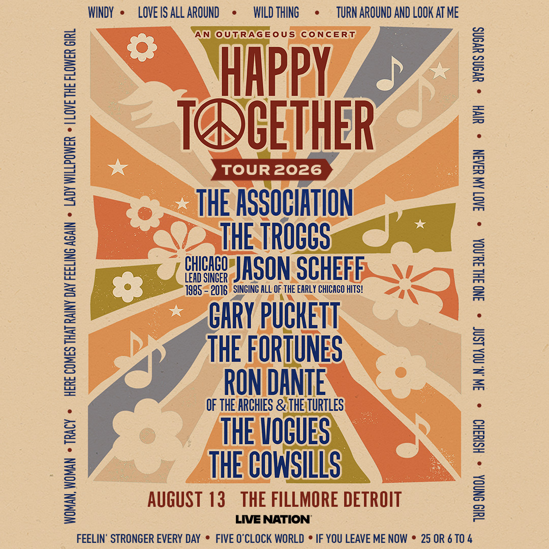The Troggs Happy Together Tour Poster 2026